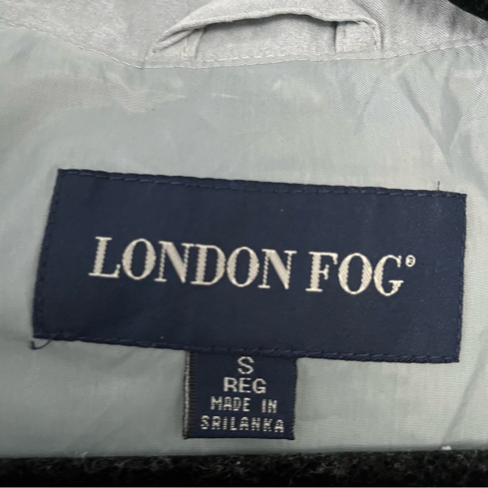 London Fog Jacket S Light Blue Coat Removable Hood Pockets Zip up soft - Picture 5 of 9